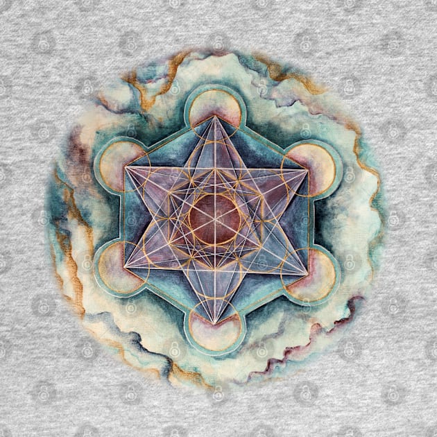 Metatron's Cube Cool Blue by Heartsake